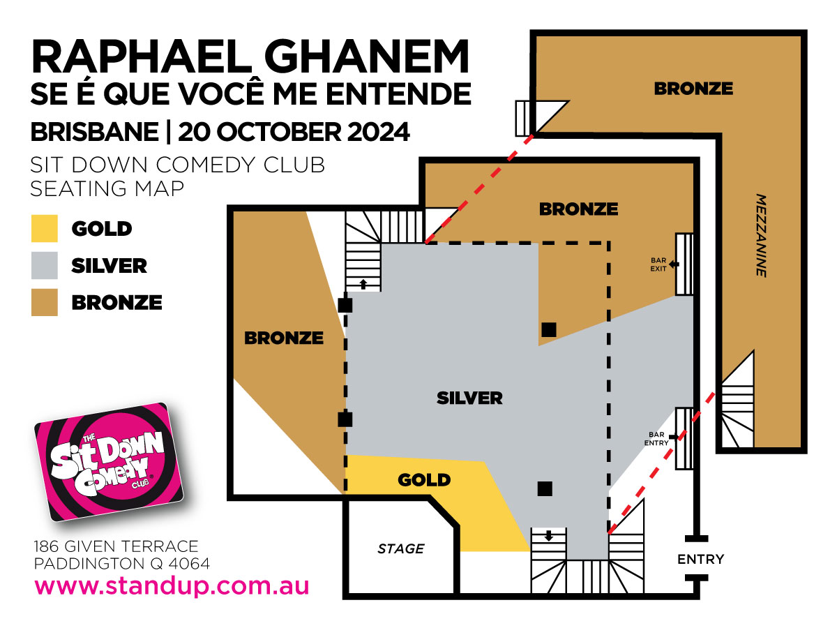 Leo Lins: Peste Branca 2024 Tour | Brisbane Seating Map