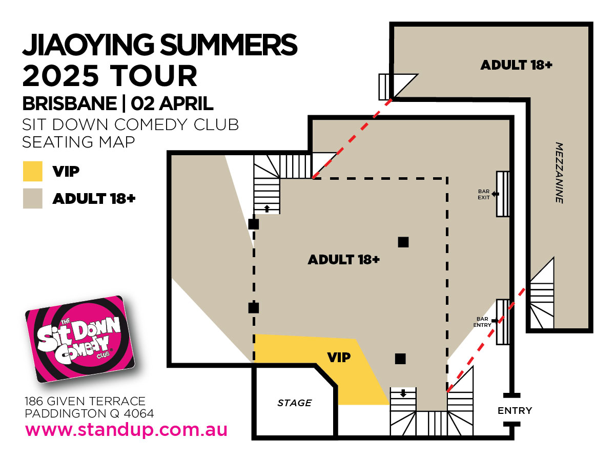 Jiaoying Summers 2025 Tour | Brisbane Seating Map